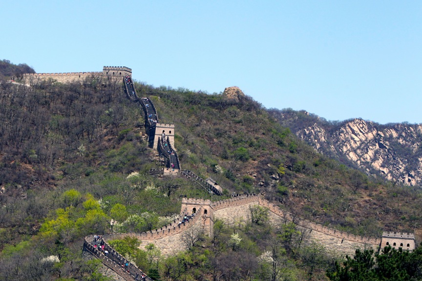 Folk in the wall, Great Wall of China, China