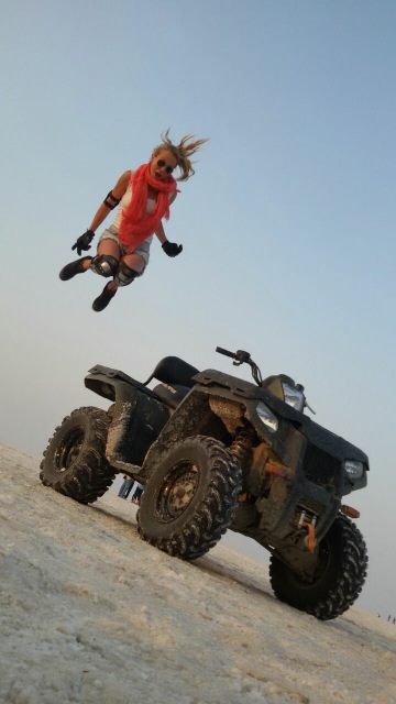 Riding an ATV @ Rann of Kutch, India