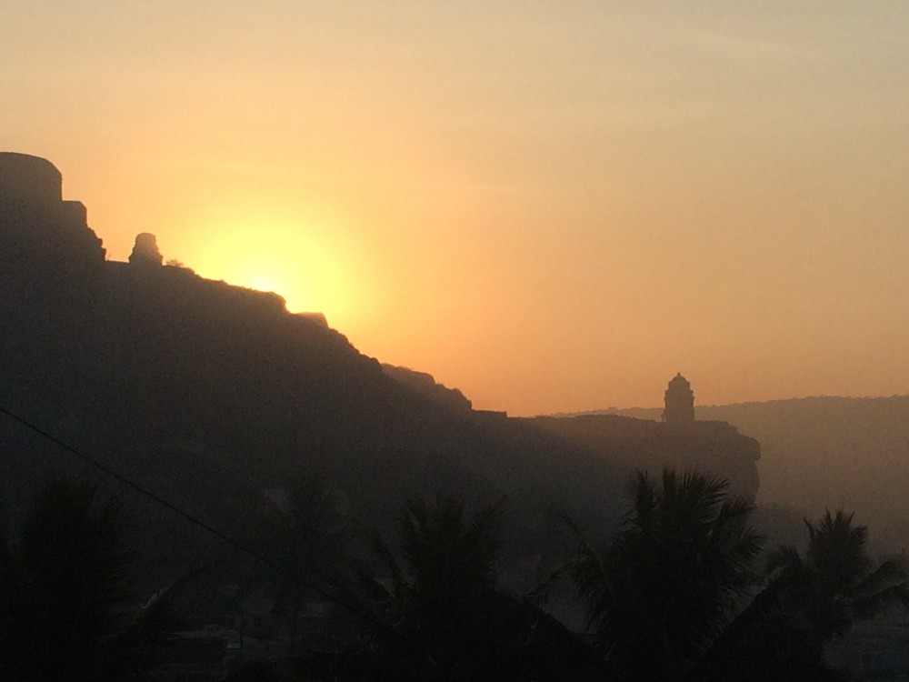 First Sunrise over Badami Karnataka, India