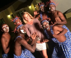 African Tribals perform at the Asiatic Lion Lodge Gir Forest Gujarat